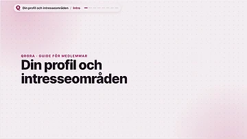 Din profil och intresseområden preview